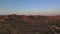 Drone descending over the Senora Desert landscape