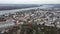 Drone flight in the Belgrade city view from above the old Kalemegdan fortress, Serbia