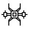 Drone flight icon outline vector. Camera photography