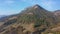 Drone flight over an autumn mountain