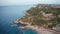 Drone flight over cape and coast of Lloret de Mar