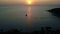 Drone Flying over sea in a beautiful sunset Amazing nature footage