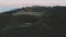 Drone flying towards Fanal Forest during blue hour, Madeira island, Portugal 02