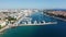 Drone footage Aerial view of Zadar marina Croatia