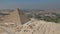 Drone footage of Great Pyramids of Giza near Cairo Egypt