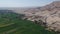 Drone footage near old Mortuary Temple of Hatshepsut in Upper-Egypt Theben