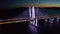 Drone footage of the New Tappan Zee bridge, by night