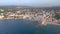Drone footage over the Costa Brava coastal, small village Calella de Palafrugell of Spain