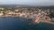 Drone footage over the Costa Brava coastal, small village Calella de Palafrugell of Spain