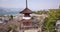 Drone footage of Tahoto Pagoda on Miyajima island, Japan.