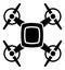 Drone with four propellers icon