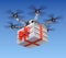 Drone with gift wrapped books