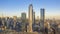 Drone hyperlapse footage of New York skyline