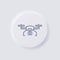 Drone icon, White Neumorphism soft UI Design.