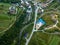 drone image. aerial view of rural mountain area in Slovakia, villages of Zuberec and Habovka from above