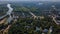 Drone landscape shots of ancient Chernihiv town