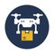 Drone logistics, copter, logistics, shipping fully editable vector icon