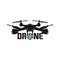 Drone logo isolated on white background. Set of drone service and accessories labels, badges and design elements. Vector