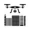 drone mapping glyph icon vector illustration