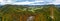 Drone mountain panorama with autumn forest, Mojtin