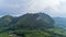 Drone nature view of Amazing heart nature mountain at Surat Thani, Thailand