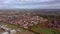 Drone panning over the town of Friedberg in central Hesse during the day