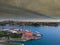 Drone Panoramic Aerial views of Sydney Harbour CBD and Downtown