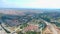 Drone panoramic view of a large road junction construction