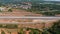 Drone panoramic view of a large road junction construction