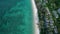 Drone panoramic view of tropical beach in Phuket, Freedom