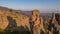 Drone photo of Bulgaria Belogradchik rocks in the autumn