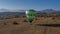 Drone photo of hot air balloon ride in Bulgaria Belogradchik