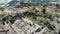 Drone photo of ruins of ancient city Rhodiapolis with view of amphitheater. Antalya Province, Turkey.