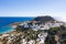 Drone photography from the ancient greek town Lindos, Rhodes island, Greece