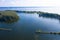 Drone photography of the nature island in the Veluwemeer. Near Harderwijk and Zeewolde