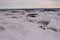 Drone photography of wind turbine parts in the middle of rural field