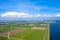 Drone photograpy dutch Coast, Panorama of dutch landscape.