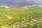 Drone photograpy dutch Coast, Panorama of dutch landscape.