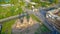 Drone photos of Phra Prang Sam Yod Pagoda