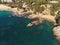 Drone picture over the Costa Brava coastal