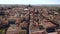 Drone point of view Avila cityscape. Spain