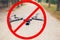 Drone with prohibition sign