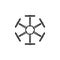 drone propellers icon. Element of drones for mobile concept and web apps illustration. Thin line icon for website design and devel