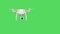 Drone Quadcopter on green screen, delivery Drone Flying with the background in Green Screen