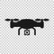 Drone quadrocopter icon in transparent style. Quadcopter camera vector illustration on isolated background. Helicopter flight