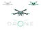 Drone quadrocopter logo