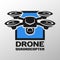Drone quadrocopter logo.