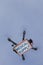Drone quadrocopter transporting case with medical supplies