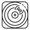 Drone radar location icon, outline style