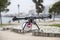 Drone with recorded message informs citizens of Thessaloniki to stay home to be protected from the coronavirus